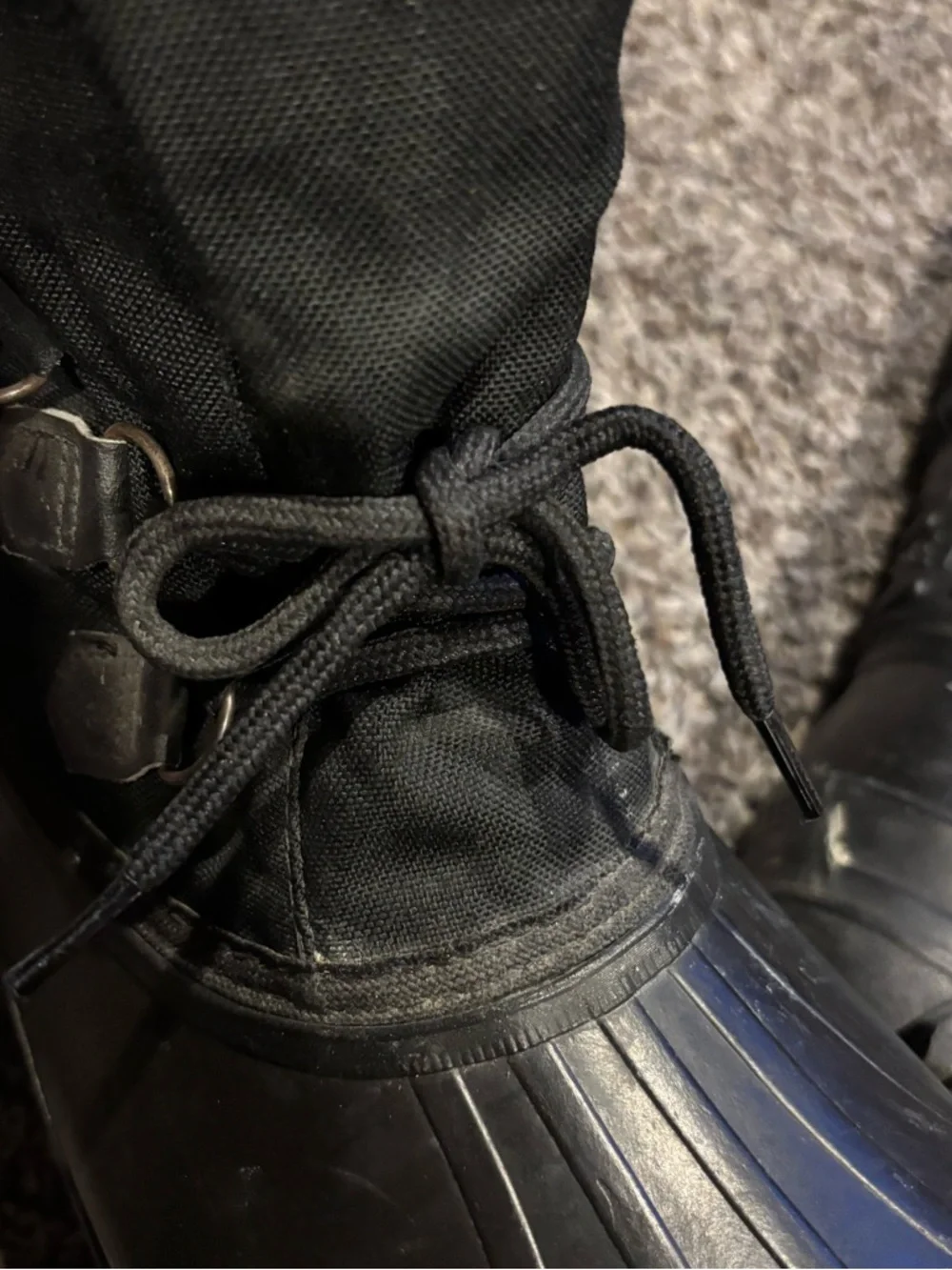Sorel Black Logo Patch Winter Boots